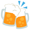 clinking beer mugs