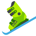 ski and ski boot