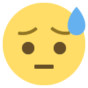 face with cold sweat