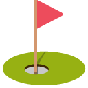 flag in hole